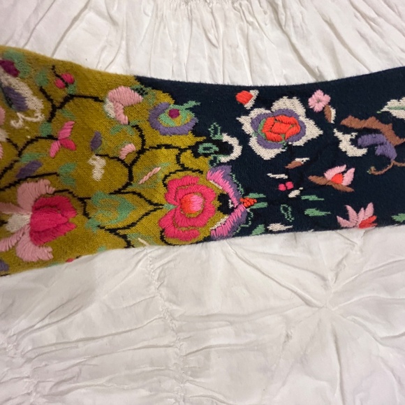 Anthropologie Sleeping on Snow navy cardigan with embroidered sleeves - Picture 4 of 7